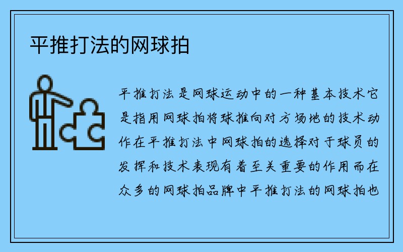 平推打法的网球拍